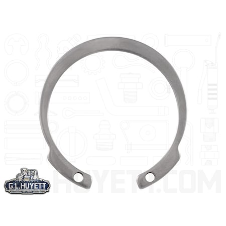Rotor Clip Internal Retaining Ring, Stainless Steel, Plain Finish, 1.438 in Bore Dia. HOI-143-SS